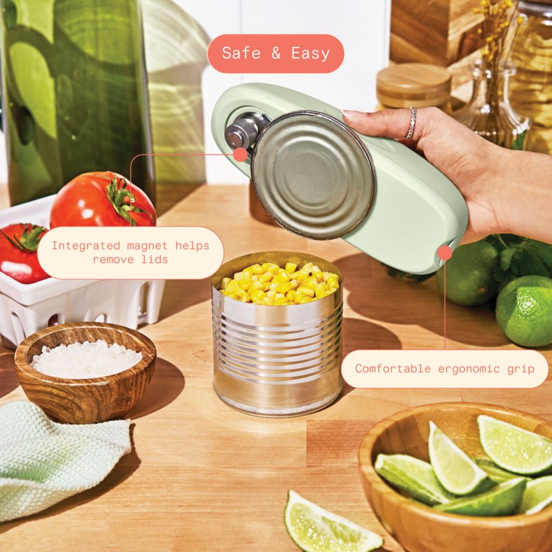Hands-Free Automatic Electric Can Opener - Sage Green