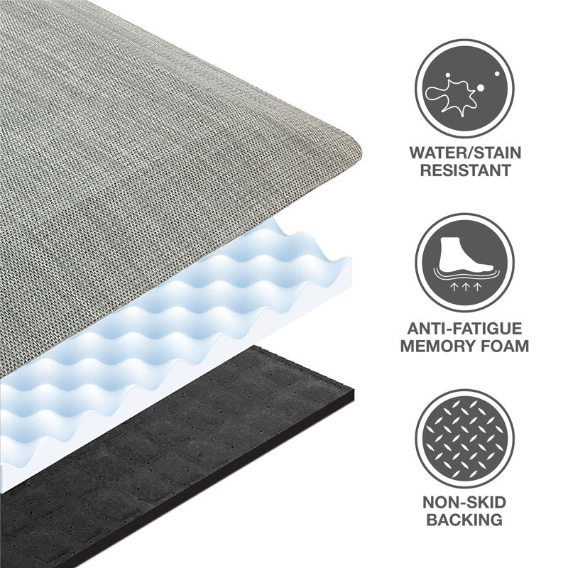 Rustic Floral Geometric Kitchen Mats - 3 Pack, 20" x 30"