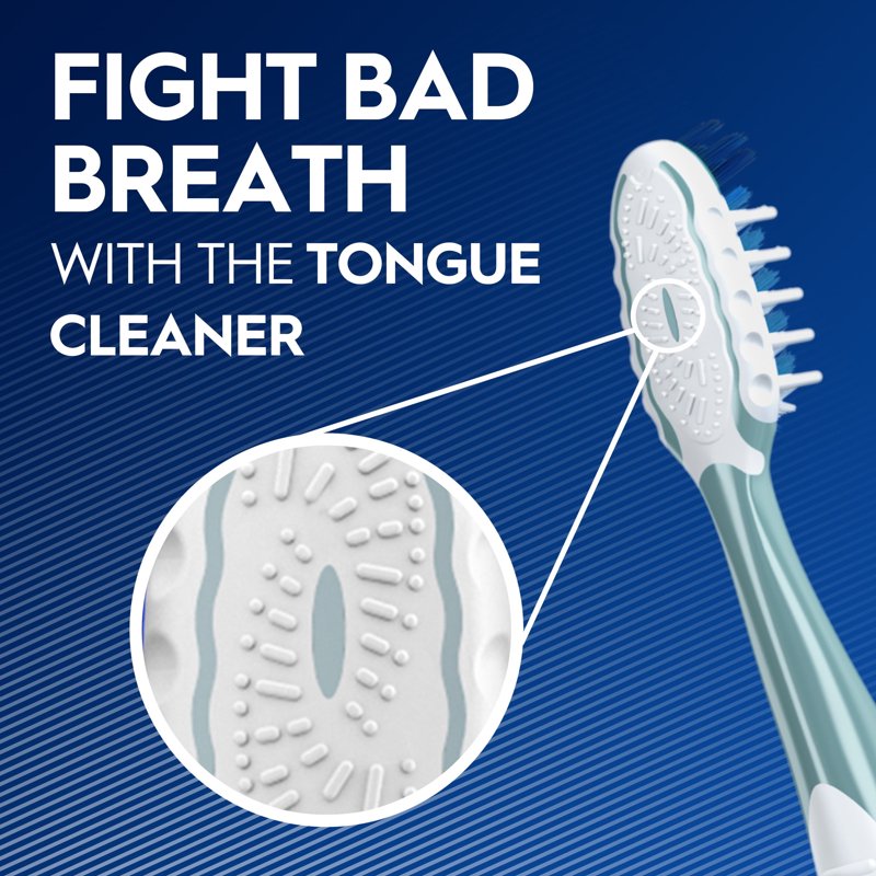 Manual Soft Toothbrush with CrossAction Bristles for Deep Plaque Removal
