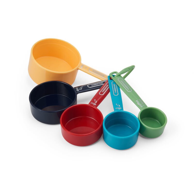 Nesting Measuring Cup Set with Bonus Coffee Scoop - Rainbow