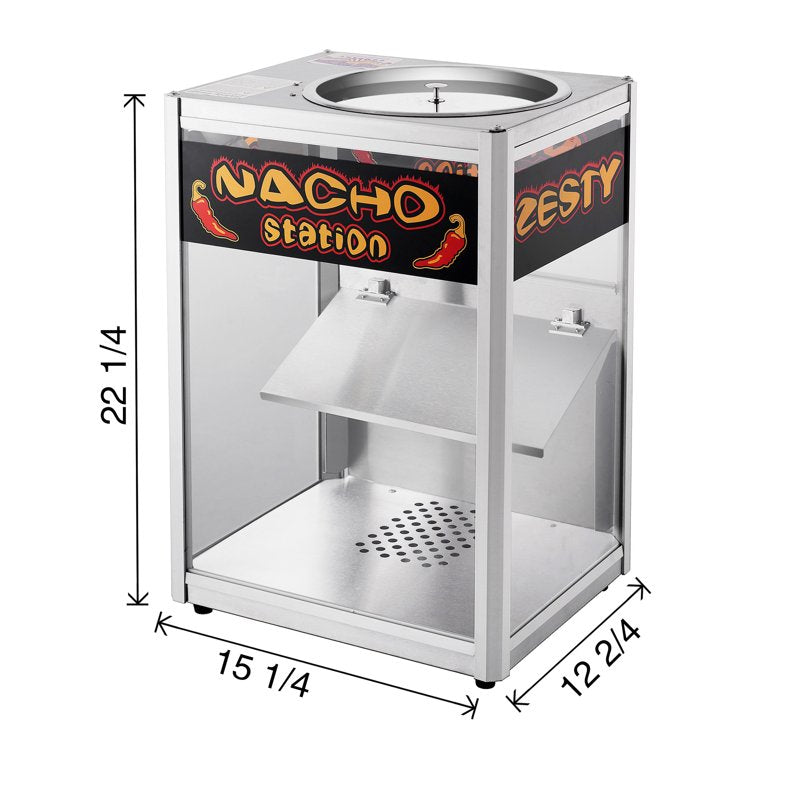 Countertop Food Warmer Display Case - 10lb Capacity Stainless Steel
