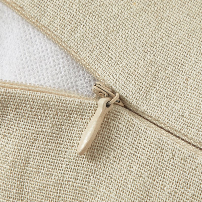 Beige Decorative Throw Pillow 22x22 Inches - Textured Cotton-Polyester Accent Cushion - Variation of THIS listing