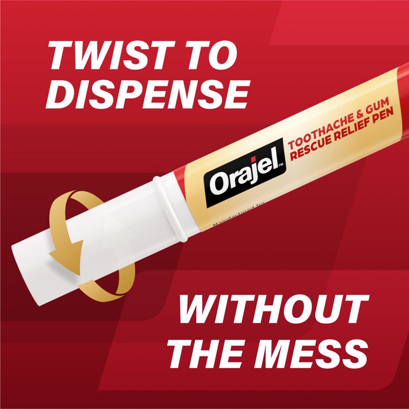 Toothache Relief Pen with Menthol - Touch-Free Applicator, 2 Pack