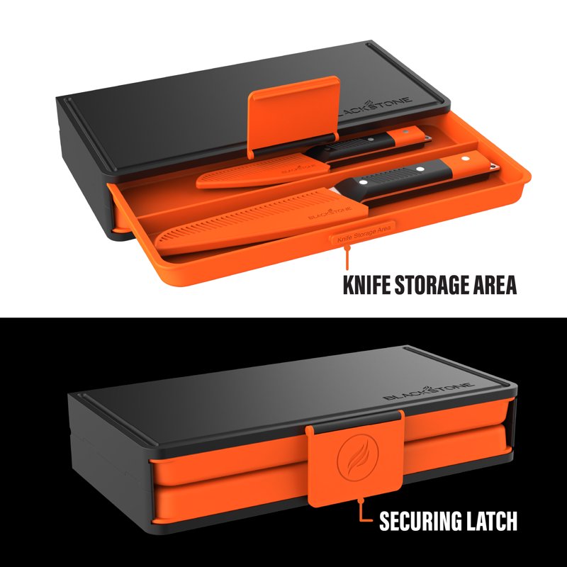 5-Piece Camp Knife and Prep Board Set for Outdoor Cooking