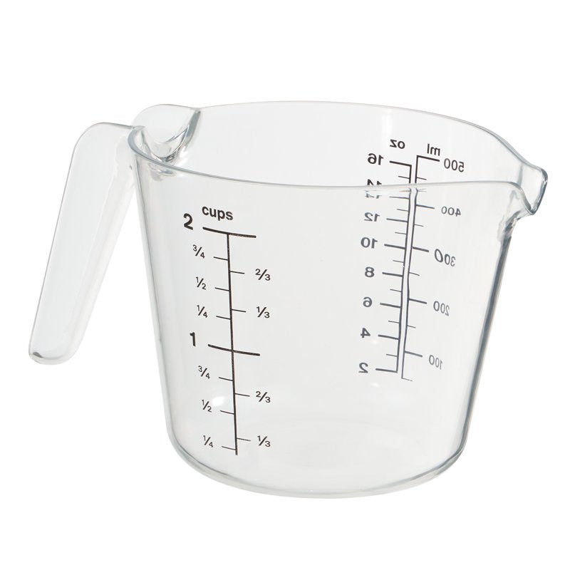 Large Spout Plastic Measuring Cup - 2 Cup Capacity, Clear