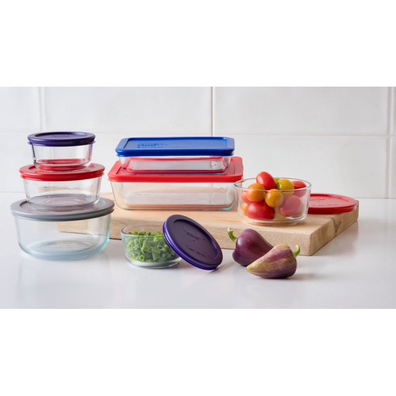 14-Piece Glass Bakeware Set with Lids - Oven & Microwave Safe