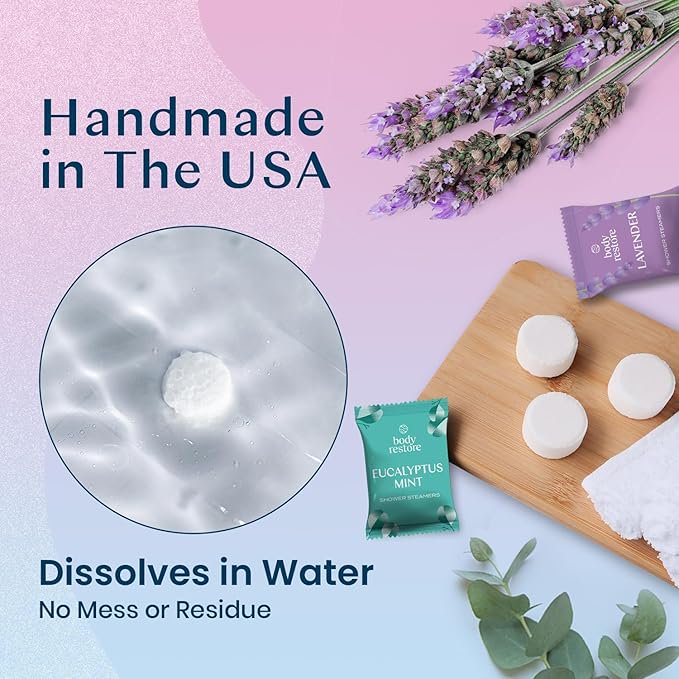 Aromatherapy Shower Steamers - Eucalyptus & Mint, Citrus, Lavender (3 Count)