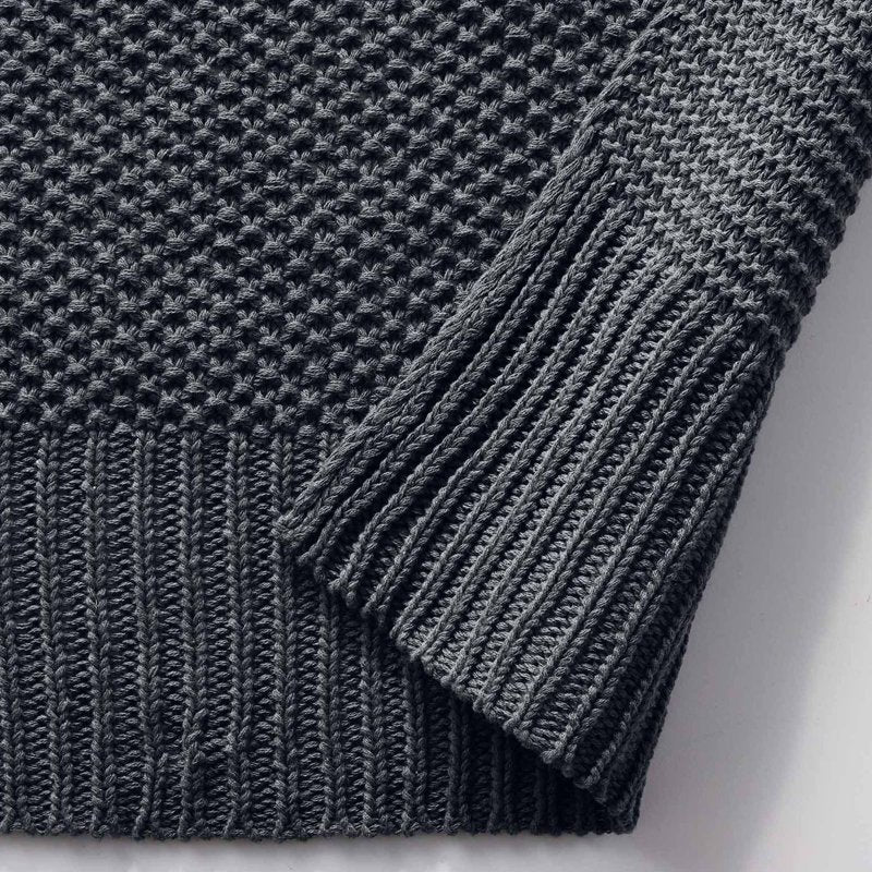 Better Homes & Gardens Charcoal Chunky Knit Throw Blanket - Cotton-Blend, 50x60 inches, Reversible, Machine Washable
