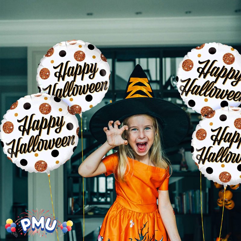 Halloween Sparkly Dots Mylar Foil Balloons 18 Inch Party Decor - Variation of Sparkly Dots 1
