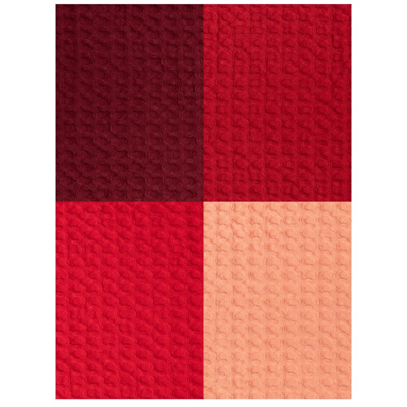 100% Cotton Waffle Dishcloths Set - 4 Pack, Red