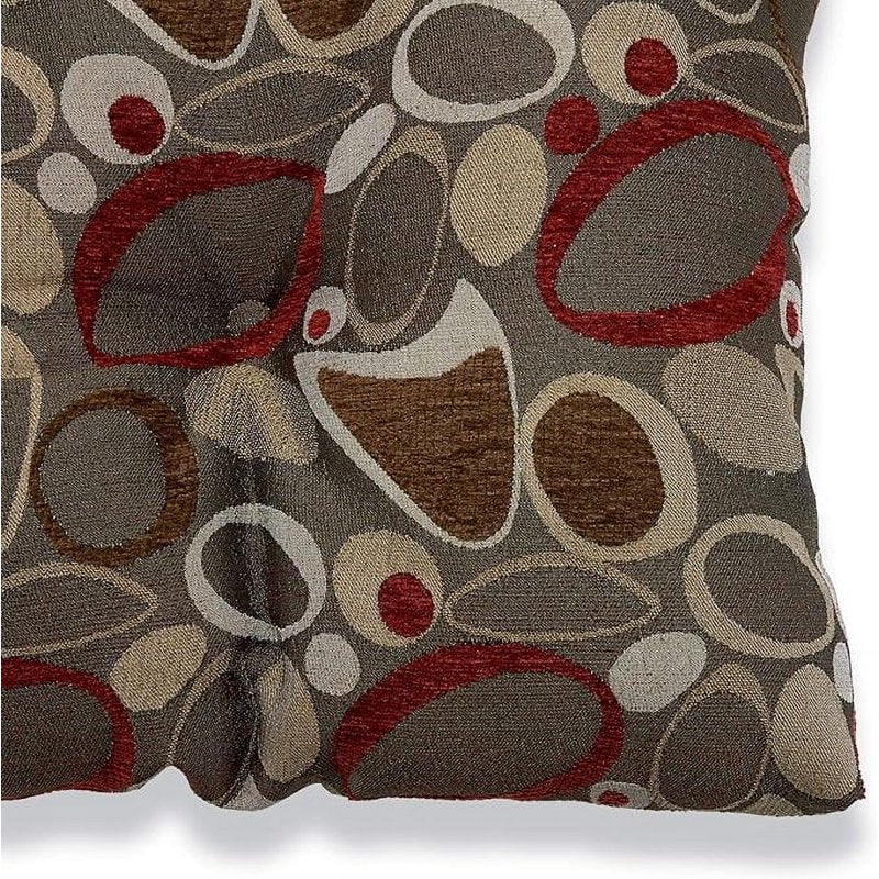 Non-Slip Rocking Chair Cushion Set with Thick Padding - Red Circles