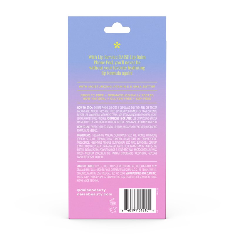 Phone-Ready Moisturizing Lip Balm Pod with Vitamin E & Shea Butter