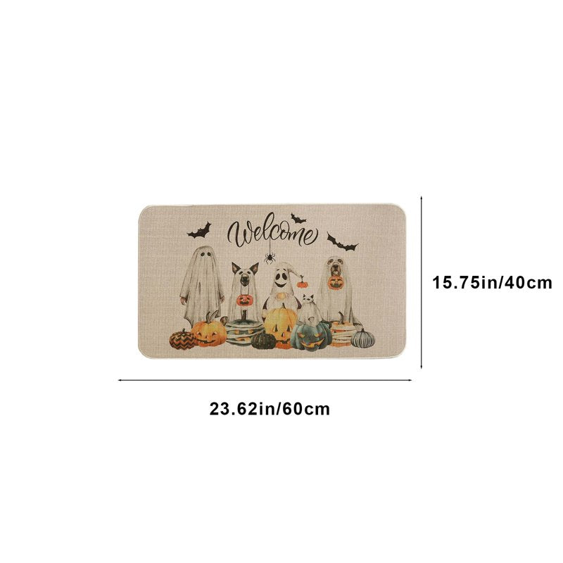 Halloween Door Mat D - Outdoor Pumpkin Rug for Home Decor