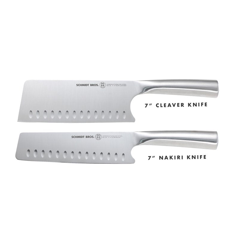 German Stainless Steel Cleaver & Nakiri Knife Set - 2 Piece
