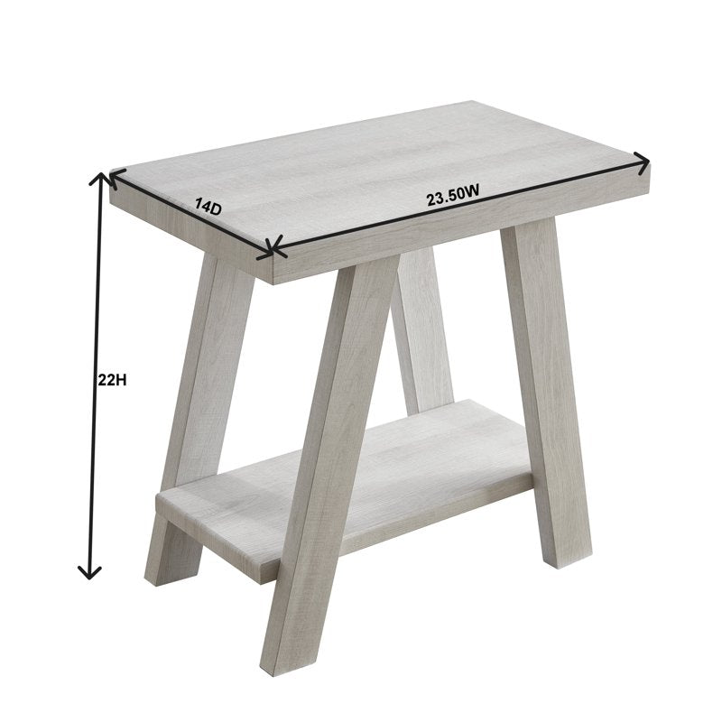 Athens Contemporary Wood Shelf Side Table - Multiple Colors