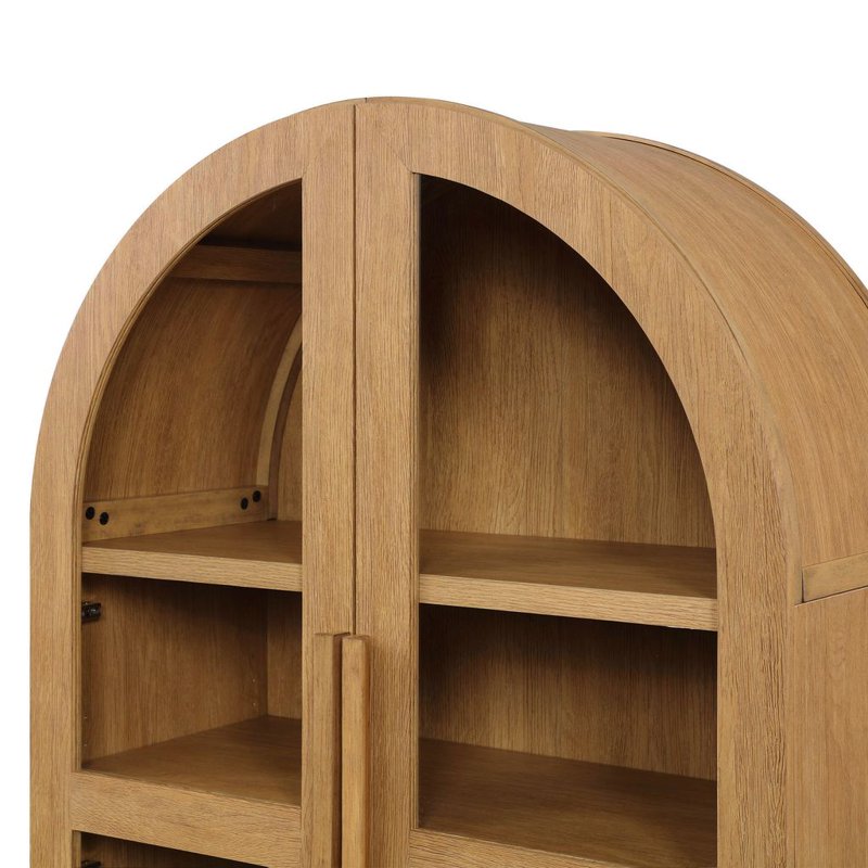 Better Homes & Gardens Juliet Arch Accent Cabinet - Light Honey Finish