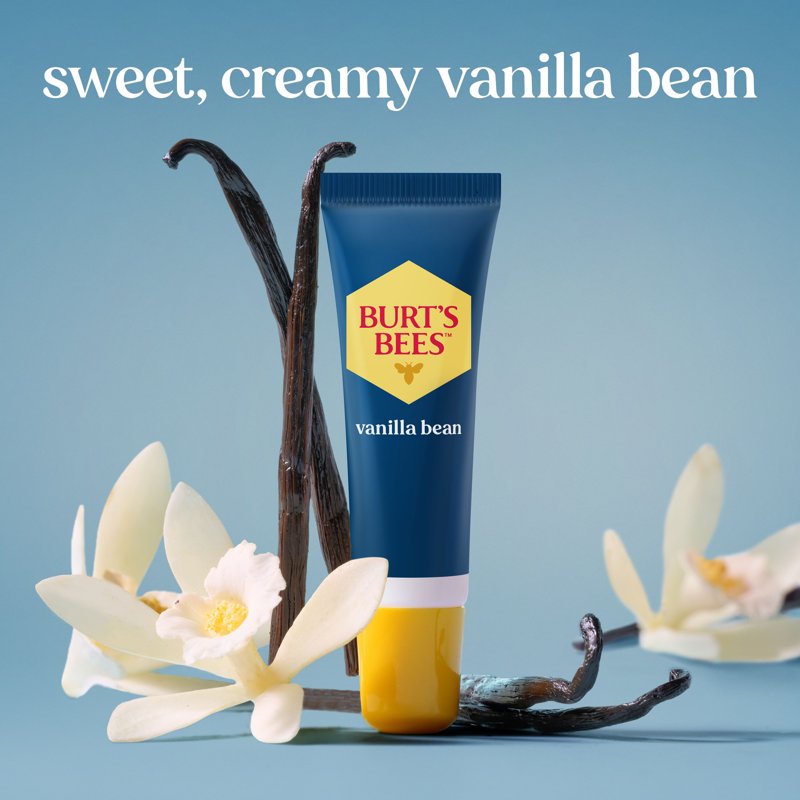 Vanilla Bean Hydrating Lip Balm - 100% Natural Beeswax Formula, 0.35 oz