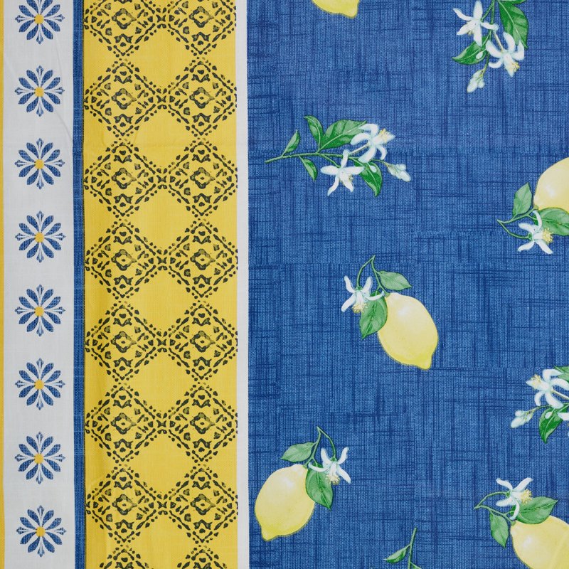 Lemon Bliss Vinyl Tablecloth - 60" x 120" - Vibrant Design