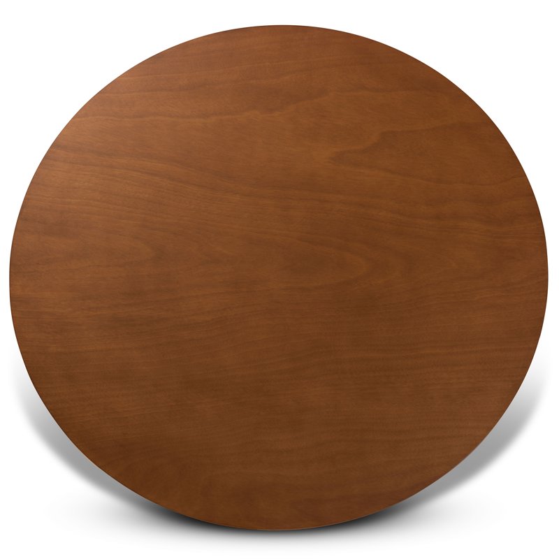 Modern Walnut Brown 7-Piece Dining Set with Geometric Chairs