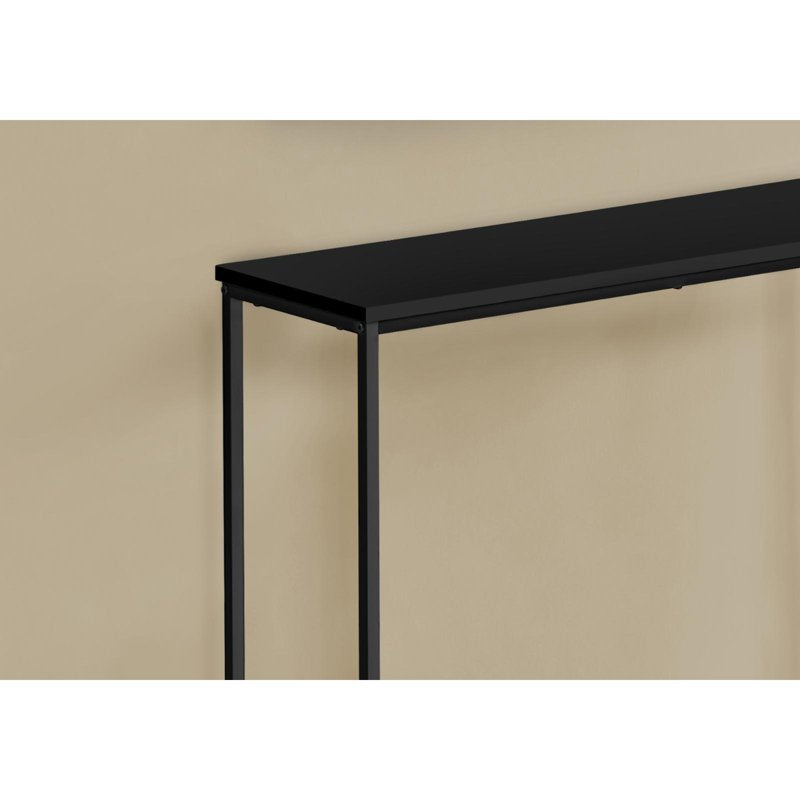 Contemporary Console Table - Black Laminate Accent Table