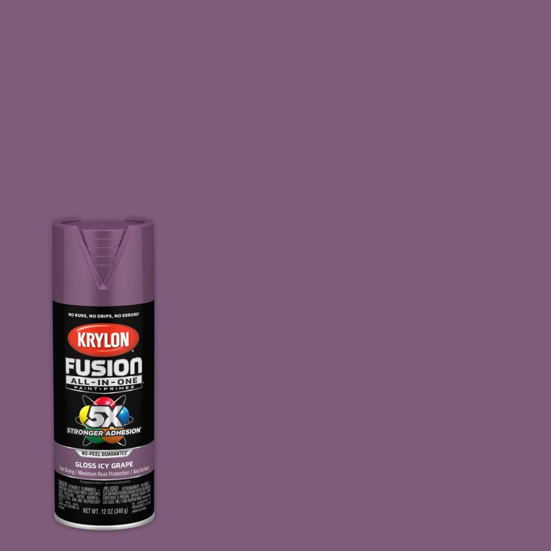 Gloss Spray Paint - Icy Grape, 6 Pack, 12 oz - Indoor/Outdoor Use