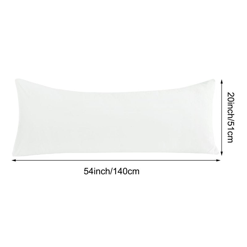 Microfiber Body Pillow Cover 20 x 54 Inches - White, Brown & More
