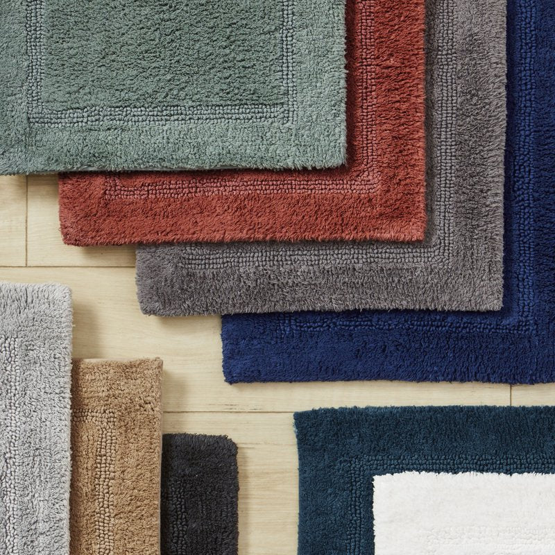 Better Homes & Gardens Reversible Cotton Bath Rug - Blue Admiral 17x24 Inches