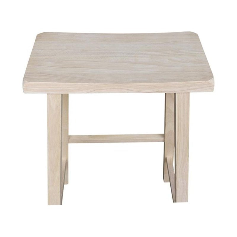 29-Inch Saddle Seat Stool - Unfinished Solid Hardwood