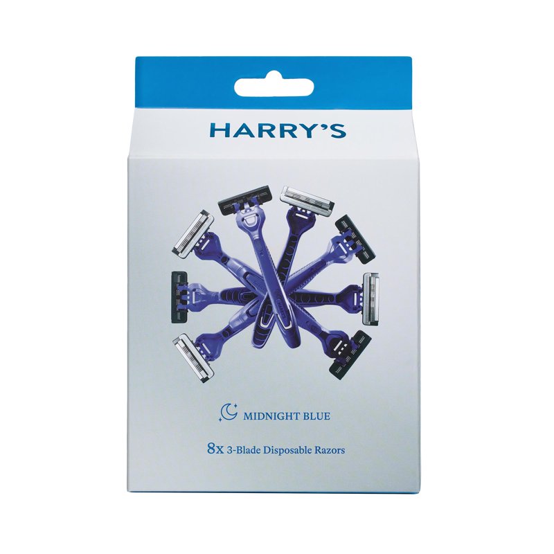 3-Blade Disposable Razors for Men with Pivoting Head, 8 Count