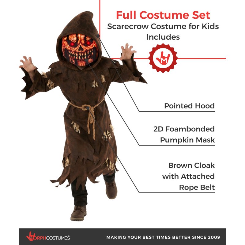 Brown Pumpkin Monster Boys Halloween Costume - Small, Variation S