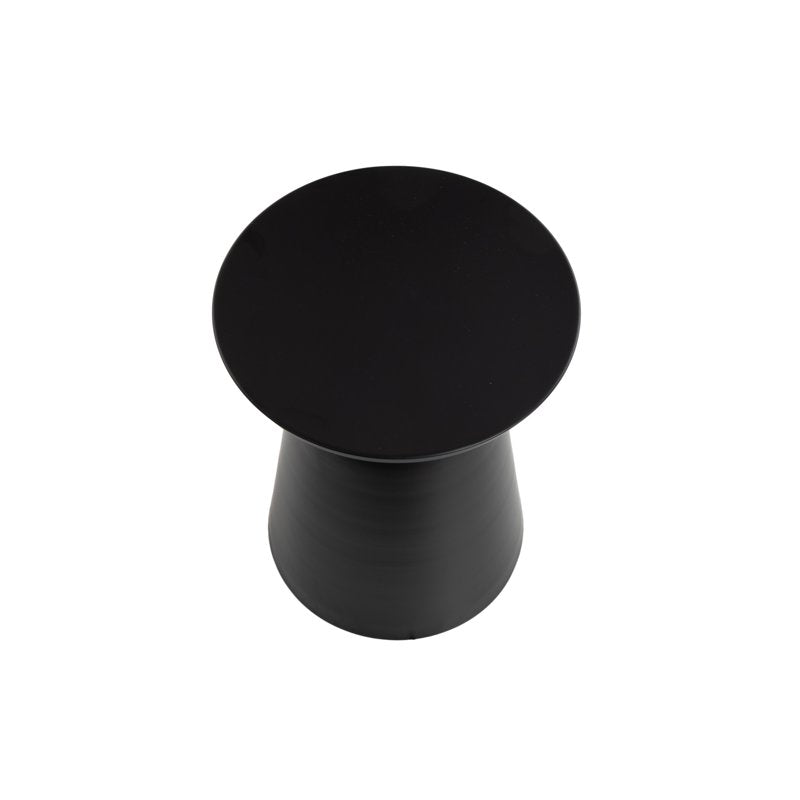 Black Metal Accent Table with Bell Shaped Base - 15" x 19"
