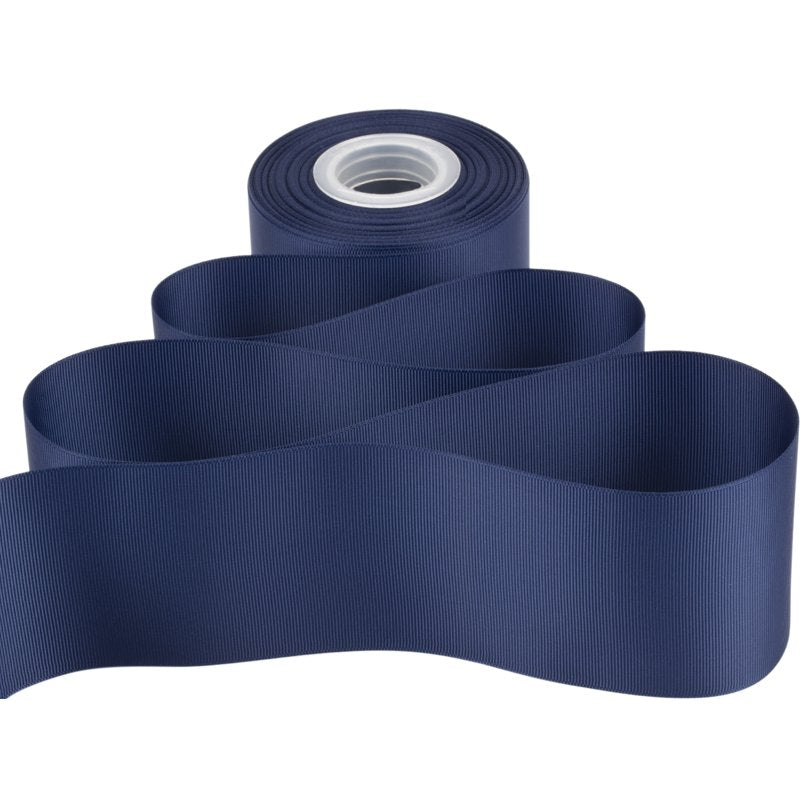 Grosgrain Ribbon 3 Inch x 25 Yards - Navy Craft Ribbon for Hair Bows & Gift Wrapping - Premium Polyester