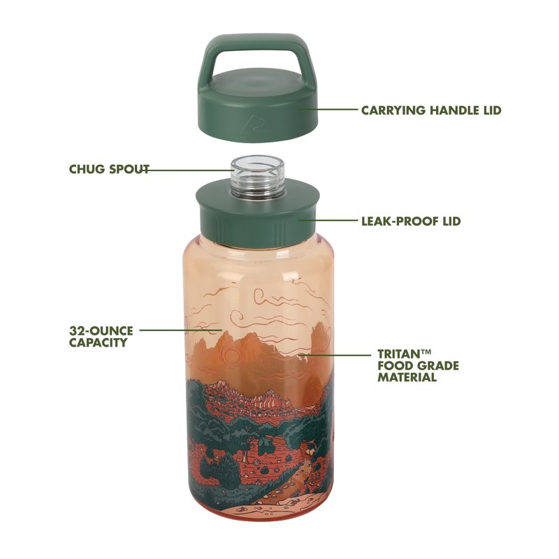 32 oz Tritan Plastic Chug Water Bottle - Desert Vista