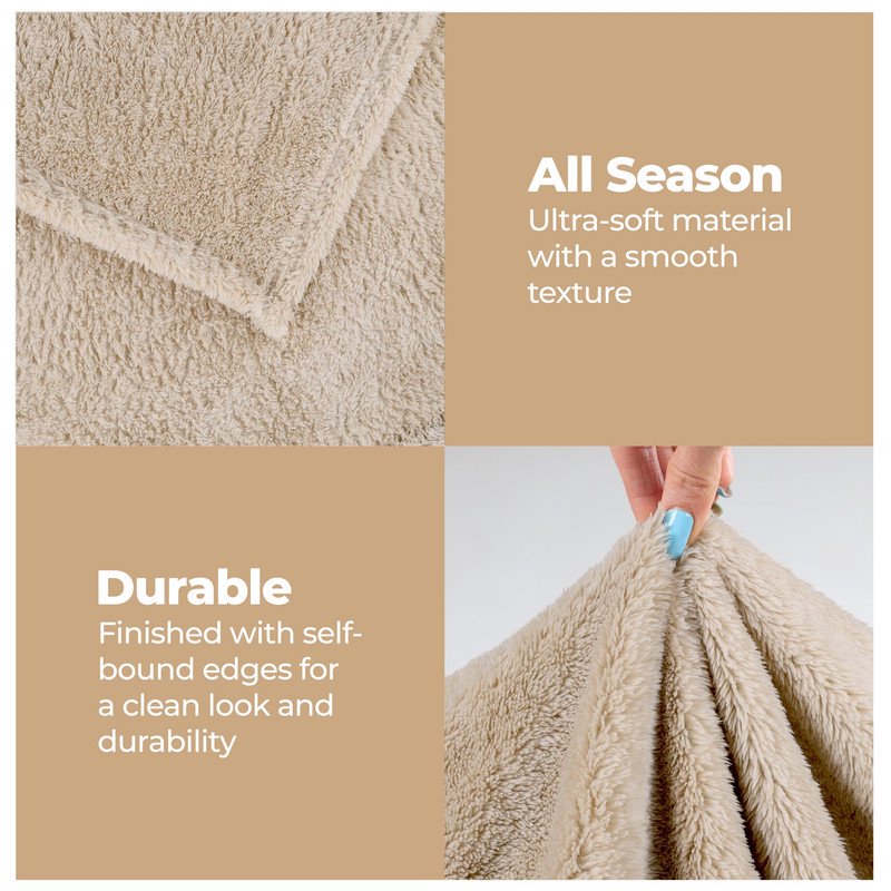 Twin Linen Superior Super Soft Plush Fleece Blanket 50x70 Bed & Couch Throw