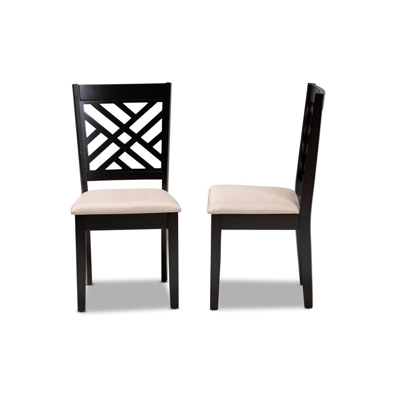 Caron Modern Upholstered Dining Chair Set - Sand Brown
