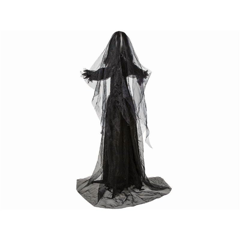 Standing Animated Halloween Bride Decor - 5.6 Ft Spooky Haunted House Prop