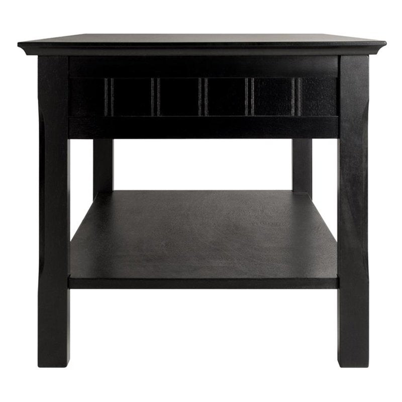 Coffee Table with Two Drawers - Black Finish, Timber Collection