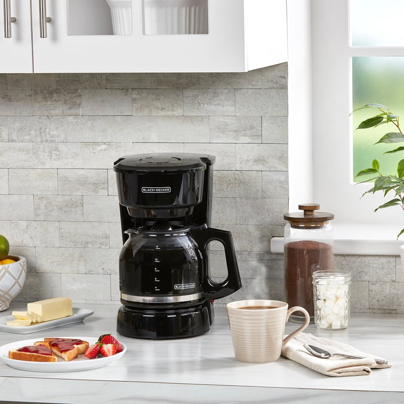 12-Cup Drip Coffee Maker with Permanent Filter and Keep Warm Plate