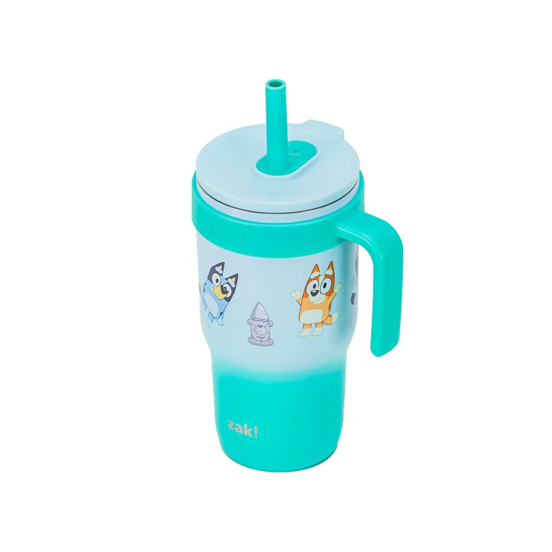 Insulated Tumbler with Straw - 18oz Stainless Steel - Bluey Ombre