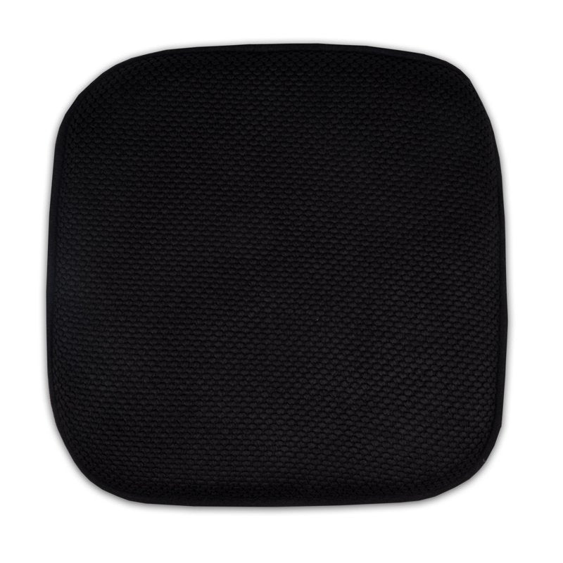 Memory Foam Chair Pads - Non-Slip Back, 16" x 16", 6-Pack - Black