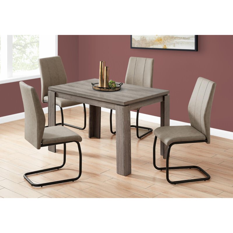 47.25" White Wood Dining Table - Contemporary Farmhouse Style