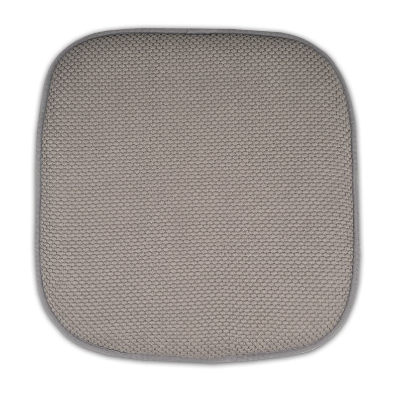 Memory Foam Chair Pad - 16" x 16" Non-Slip Back - Silver, 12-Pack