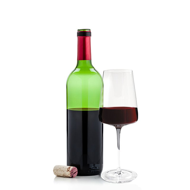 Clear Flared Red Wine Glass with Stem - 17oz, Single