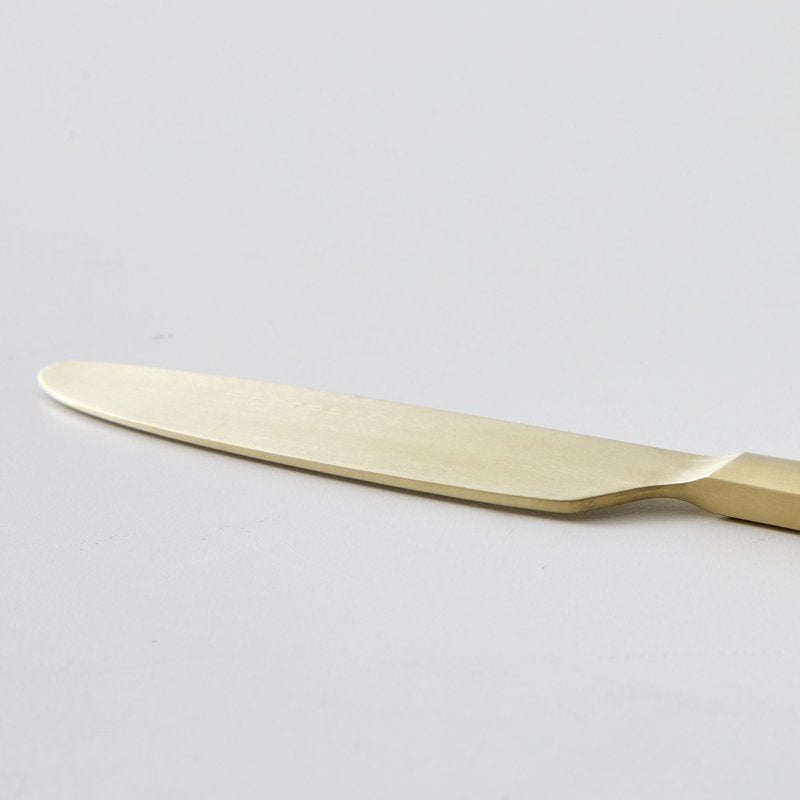 River Gold Satin Dinner Knife - Elegant Cutlery for Dining