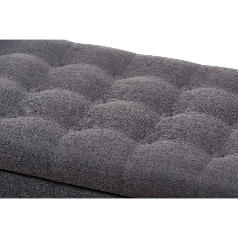 Modern Classic Upholstered Storage Ottoman Bench - Multiple Colors