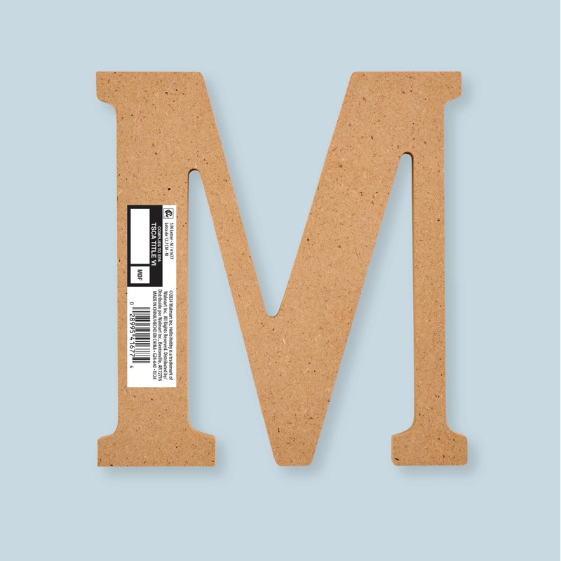 Unfinished MDF Wood Letter M - 5 Inch Craft & Decor Sign