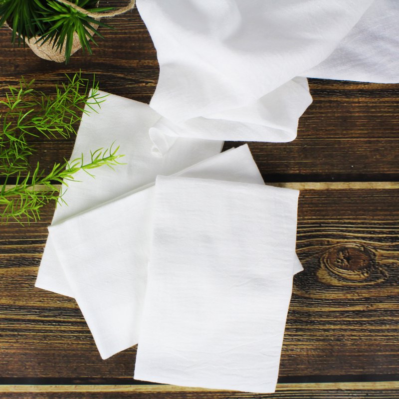 10-Pack White Flour Sack Kitchen Towels - 28x29 Inches