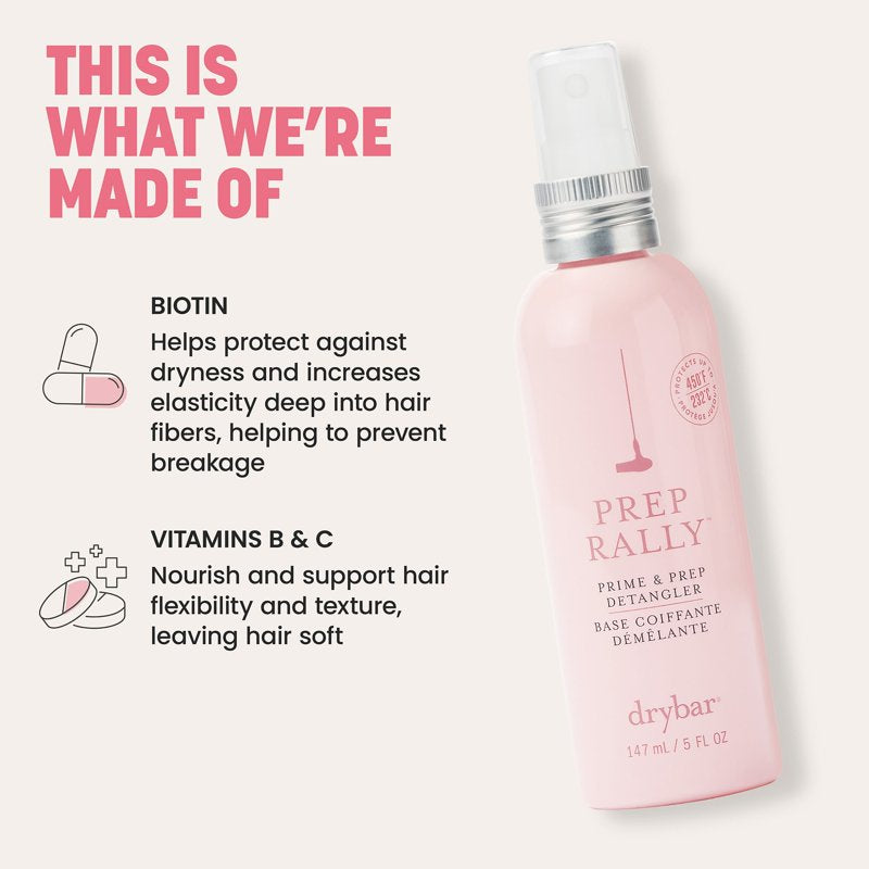 Hair Detangler Spray - Lightweight Heat Protectant & Nourishing Formula