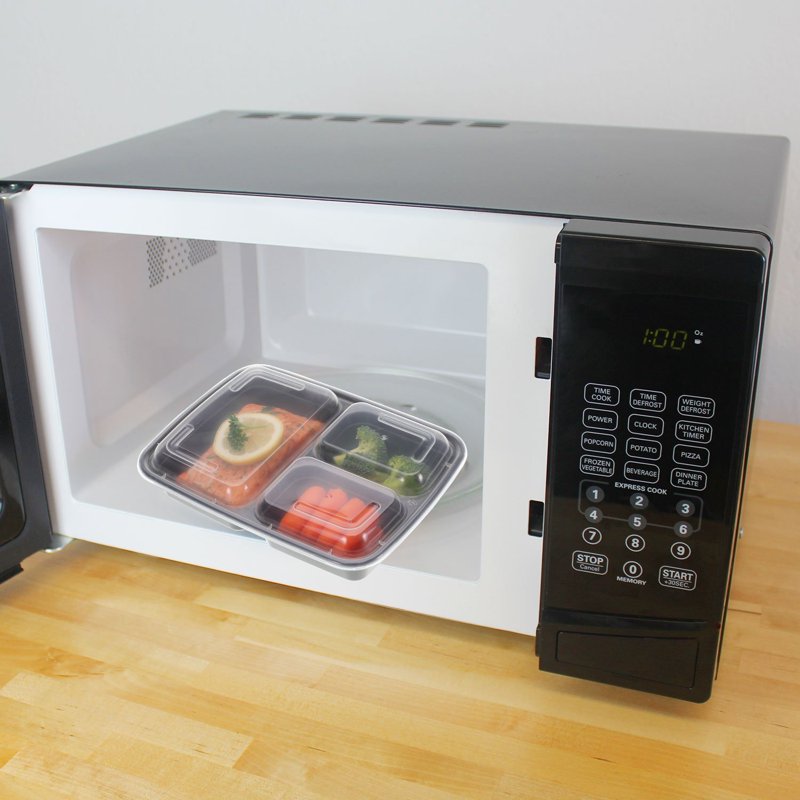 3-Compartment Meal Prep Containers - 21-Count Set