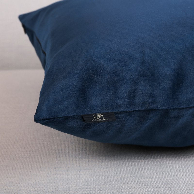 20x20 Inch Navy Velvet Throw Pillow Covers Set of 2 - Soft Silky Cushion Cases
